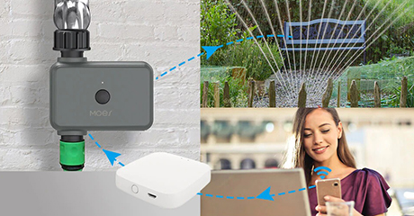 Купить Кран умный для полива MOES Bluetooth Watering Valve, Черный по ...