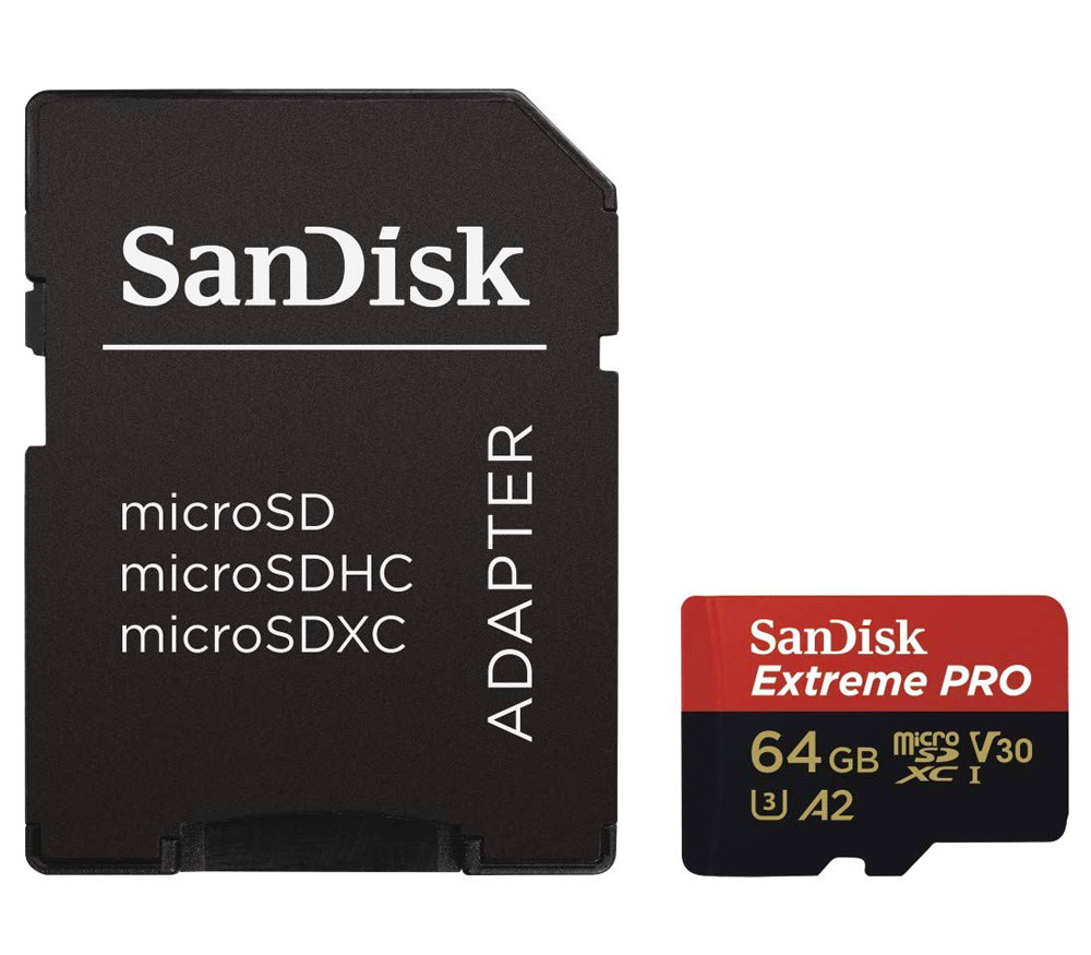 Купить Карта памяти SanDisk Extreme Pro microSDXC 64GB, черный/красный по  доступной цене с доставкой в Москве, характеристики и доступная цена в  каталоге интернет-магазина ru-mi.com