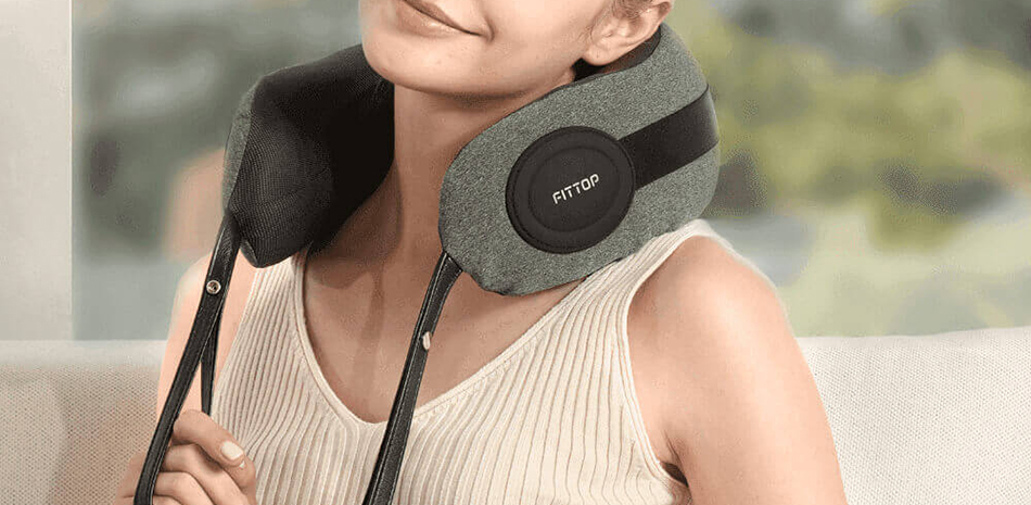 Купить Вибромассажер умный для шеи FitTop M-NECK II, Черный по ...