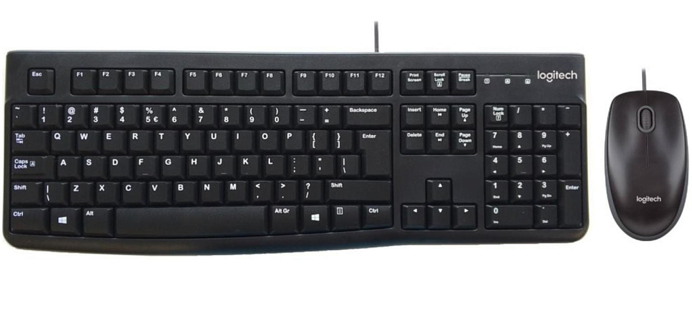 Купить Клавиатура и мышь Logitech Desctop MK120 (EAC, черный) по ...