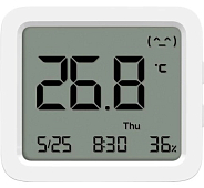 Термогигрометр с часами Xiaomi Smart Temperature and Humidity Monitor 3, Белый