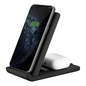 БЗУ Uniq VERTEX DUO Foldable 2-in-1 15Вт, серый