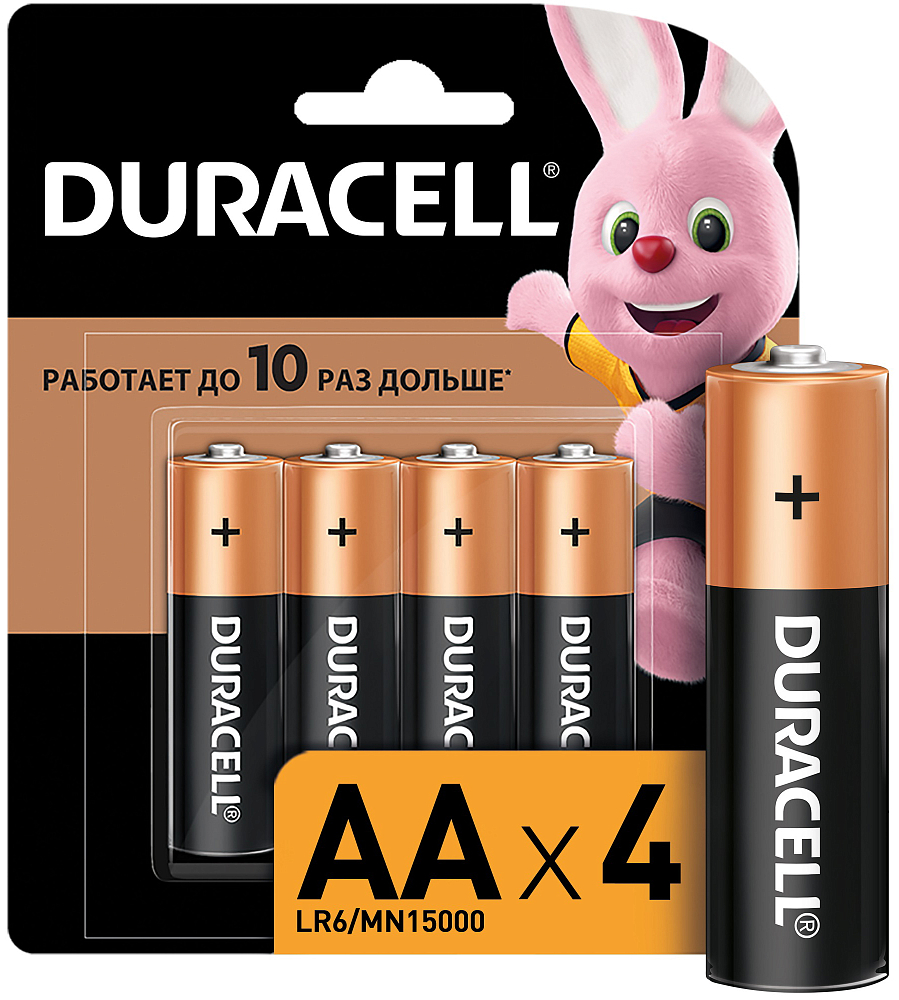 Купить Батарейка Duracell AA в блистере, 4 шт по доступной цене с ...